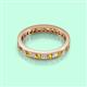 3 - Rebica 3.00 mm Princess Cut Citrine and Lab Grown Diamond Eternity Band 