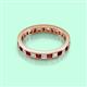 3 - Rebica 3.00 mm Princess Cut Red Garnet and Lab Grown Diamond Eternity Band 