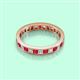 3 - Rebica 3.00 mm Princess Cut Ruby and Lab Grown Diamond Eternity Band 