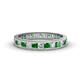 1 - Rebica 3.00 mm Princess Cut Green Garnet and Lab Grown Diamond Eternity Band 