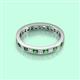 3 - Rebica 3.00 mm Princess Cut Green Garnet and Lab Grown Diamond Eternity Band 