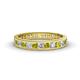 1 - Rebica 3.00 mm Princess Cut Yellow Diamond and Lab Grown Diamond Eternity Band 