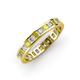 4 - Rebica 3.00 mm Princess Cut Yellow Diamond and Lab Grown Diamond Eternity Band 