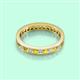 3 - Rebica 3.00 mm Princess Cut Yellow Diamond and Lab Grown Diamond Eternity Band 