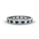 1 - Rebica 3.00 mm Princess Cut London Blue Topaz and Lab Grown Diamond Eternity Band 