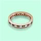 3 - Rebica 3.00 mm Princess Cut Lab Created Alexandrite and Lab Grown Diamond Eternity Band 