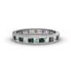 1 - Rebica 3.00 mm Princess Cut Lab Created Alexandrite and Lab Grown Diamond Eternity Band 