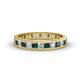 1 - Rebica 3.00 mm Princess Cut Lab Created Alexandrite and Lab Grown Diamond Eternity Band 
