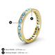 5 - Rebica 3.00 mm Princess Cut Blue Topaz and Lab Grown Diamond Eternity Band 