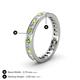 5 - Rebica 3.00 mm Princess Cut Peridot and Lab Grown Diamond Eternity Band 