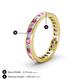 5 - Rebica 3.00 mm Princess Cut Pink Sapphire and Lab Grown Diamond Eternity Band 