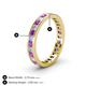 5 - Rebica 3.00 mm Princess Cut Amethyst and Lab Grown Diamond Eternity Band 