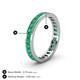 5 - Rebica 3.00 mm Square Shape Emerald Eternity Band 
