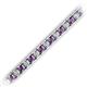 2 - Abril 3.10 mm Amethyst and Diamond Eternity Tennis Bracelet 