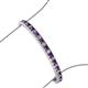 3 - Abril 3.10 mm Amethyst and Diamond Eternity Tennis Bracelet 