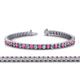 1 - Abril 3.10 mm Pink Sapphire and Diamond Eternity Tennis Bracelet 