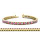 1 - Abril 3.10 mm Pink Sapphire and Diamond Eternity Tennis Bracelet 