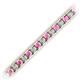 2 - Abril 3.10 mm Pink Sapphire and Diamond Eternity Tennis Bracelet 
