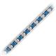 2 - Abril 3.10 mm Blue Topaz and Diamond Eternity Tennis Bracelet 