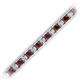 2 - Abril 3.10 mm Red Garnet and Diamond Eternity Tennis Bracelet 