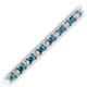 2 - Abril 3.10 mm London Blue Topaz and Diamond Eternity Tennis Bracelet 