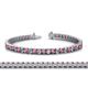 1 - Abril 3.10 mm Rhodolite Garnet and Diamond Eternity Tennis Bracelet 