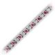 2 - Abril 3.10 mm Rhodolite Garnet and Diamond Eternity Tennis Bracelet 
