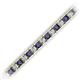 2 - Abril 3.10 mm Blue Sapphire and Lab Grown Diamond Eternity Tennis Bracelet 