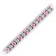 2 - Abril 3.10 mm Pink Tourmaline and Lab Grown Diamond Eternity Tennis Bracelet 