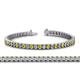1 - Abril 3.10 mm Yellow Sapphire and Lab Grown Diamond Eternity Tennis Bracelet 