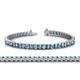 1 - Abril 3.10 mm London Blue Topaz and Lab Grown Diamond Eternity Tennis Bracelet 