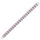 2 - Abril 2.50 mm Pink Tourmaline and Diamond Eternity Tennis Bracelet 