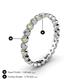 4 - Arria 2.40 mm Peridot and Diamond Eternity Band 