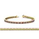 1 - Abril 2.50 mm Rhodolite Garnet and Lab Grown Diamond Eternity Tennis Bracelet 