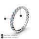 4 - Arria 2.40 mm Aquamarine and Lab Grown Diamond Eternity Band 