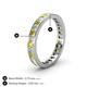 5 - Rebica 3.00 mm Princess Cut Yellow and White Diamond Eternity Band 
