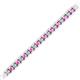 2 - Abril 2.40 mm Pink Sapphire and Diamond Eternity Tennis Bracelet 