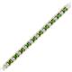 2 - Abril 2.40 mm Green Garnet and Diamond Eternity Tennis Bracelet 