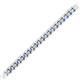 2 - Abril 2.40 mm Aquamarine and Diamond Eternity Tennis Bracelet 