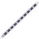 2 - Abril 2.40 mm Blue Sapphire and Diamond Eternity Tennis Bracelet 