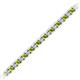 2 - Abril 2.40 mm Peridot and Diamond Eternity Tennis Bracelet 