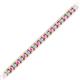 2 - Abril 2.40 mm Pink Sapphire and Lab Grown Diamond Eternity Tennis Bracelet 