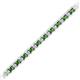2 - Abril 2.40 mm Green Garnet and Lab Grown Diamond Eternity Tennis Bracelet 