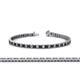 1 - Abril 2.00 mm Black and White Diamond Eternity Tennis Bracelet 