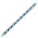 2 - Abril 2.00 mm London Blue Topaz and Diamond Eternity Tennis Bracelet 