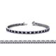 1 - Abril 2.00 mm Blue Sapphire and Lab Grown Diamond Eternity Tennis Bracelet 