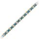 2 - Abril 2.00 mm Blue Topaz and Lab Grown Diamond Eternity Tennis Bracelet 