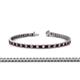 1 - Abril 2.00 mm Red Garnet and Lab Grown Diamond Eternity Tennis Bracelet 