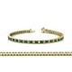 1 - Abril 2.00 mm Emerald and Lab Grown Diamond Eternity Tennis Bracelet 