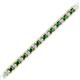 2 - Abril 2.00 mm Emerald and Lab Grown Diamond Eternity Tennis Bracelet 